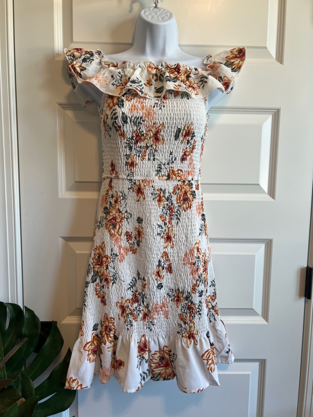 2/$25 SHEIN Size Small Smocked Floral Mini Dress